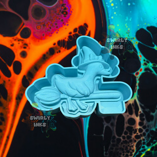 3D Goose on Broom Freshie Mold