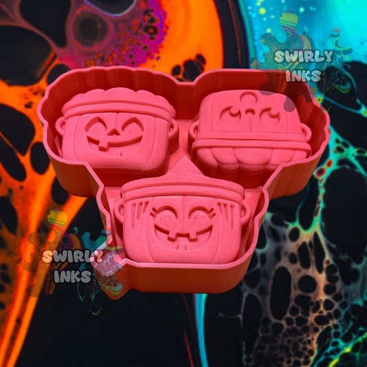 3D Halloween Candy Bucket Vent Clip Freshie Mold
