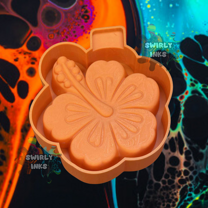 3D Hibiscus Freshie Mold