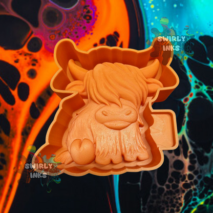 3D Highland Cow Freshie Mold