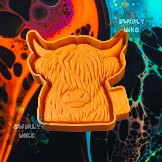 3D Highland Cow Head Freshie Mold