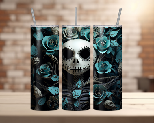 Halloween Movie Characters - 20oz Tumbler - (3D Jack with Roses 1)