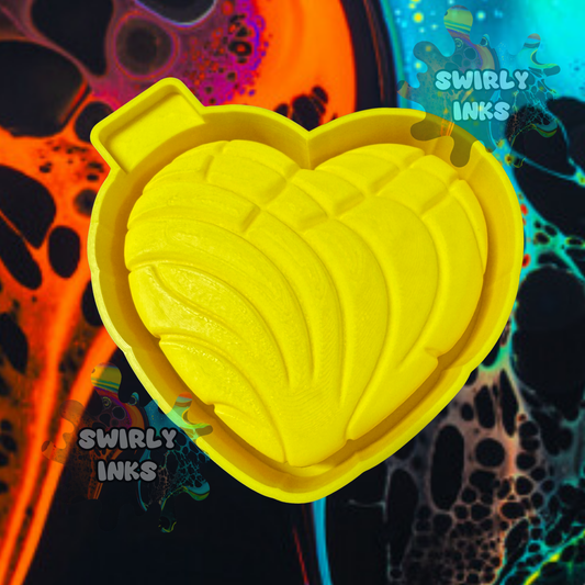 3D Mexican Concha Heart Freshie Mold