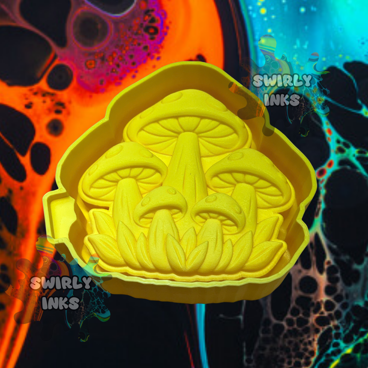 3D Mushroom Cluster Freshie Mold