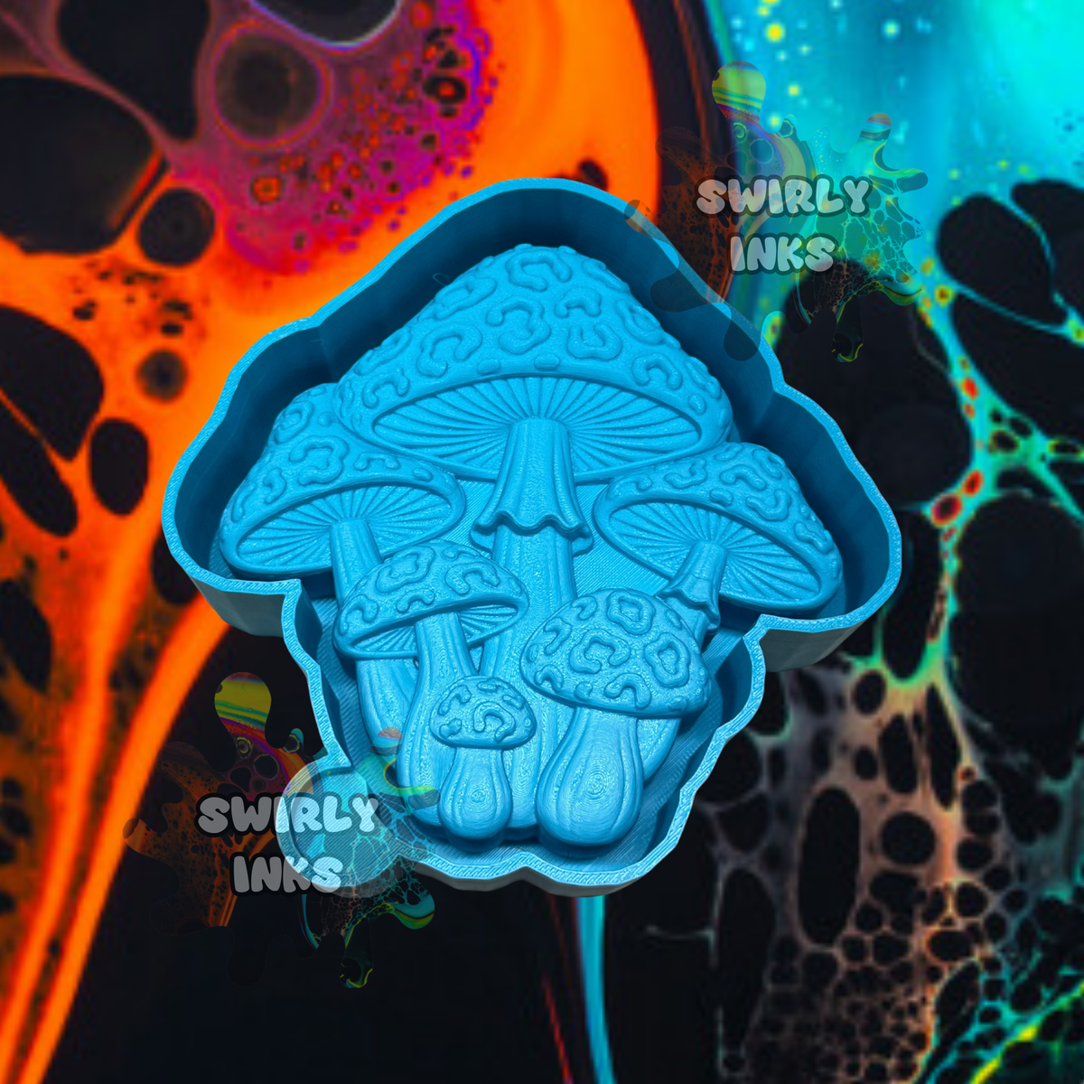 3D Mushroom Cluster Freshie Mold