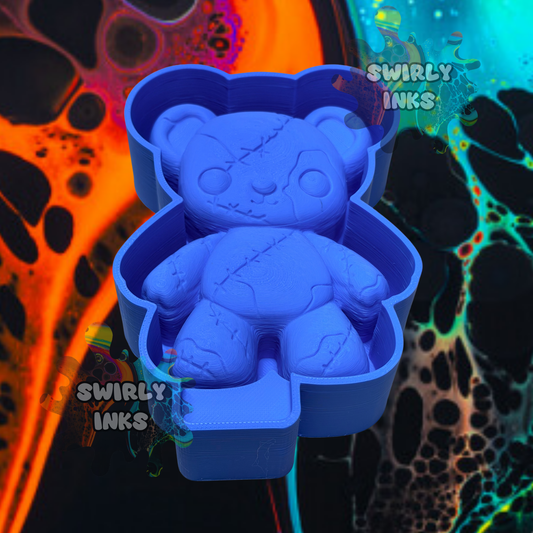 3D Patchwork Voodoo Bear Freshie Mold
