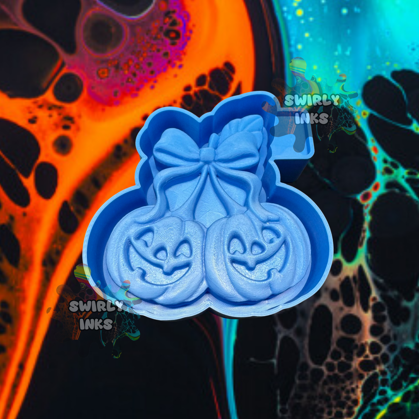 3D Pumpkin Bow Freshie Mold