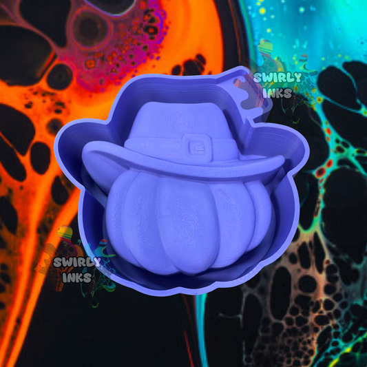 3D Pumpkin with Hat Freshie Mold