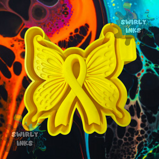 3D Ribbon Butterfly Freshie Mold