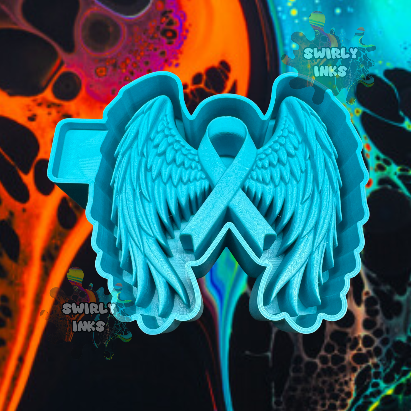 3D Ribbon Wings Freshie Mold