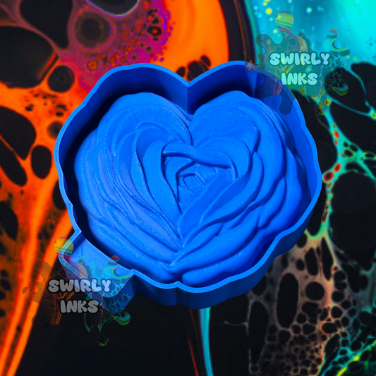 3D Rose Heart Freshie Mold