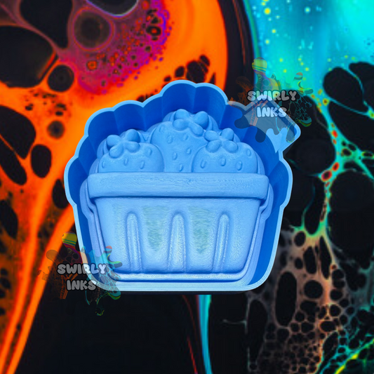 3D Strawberry Basket Freshie Mold