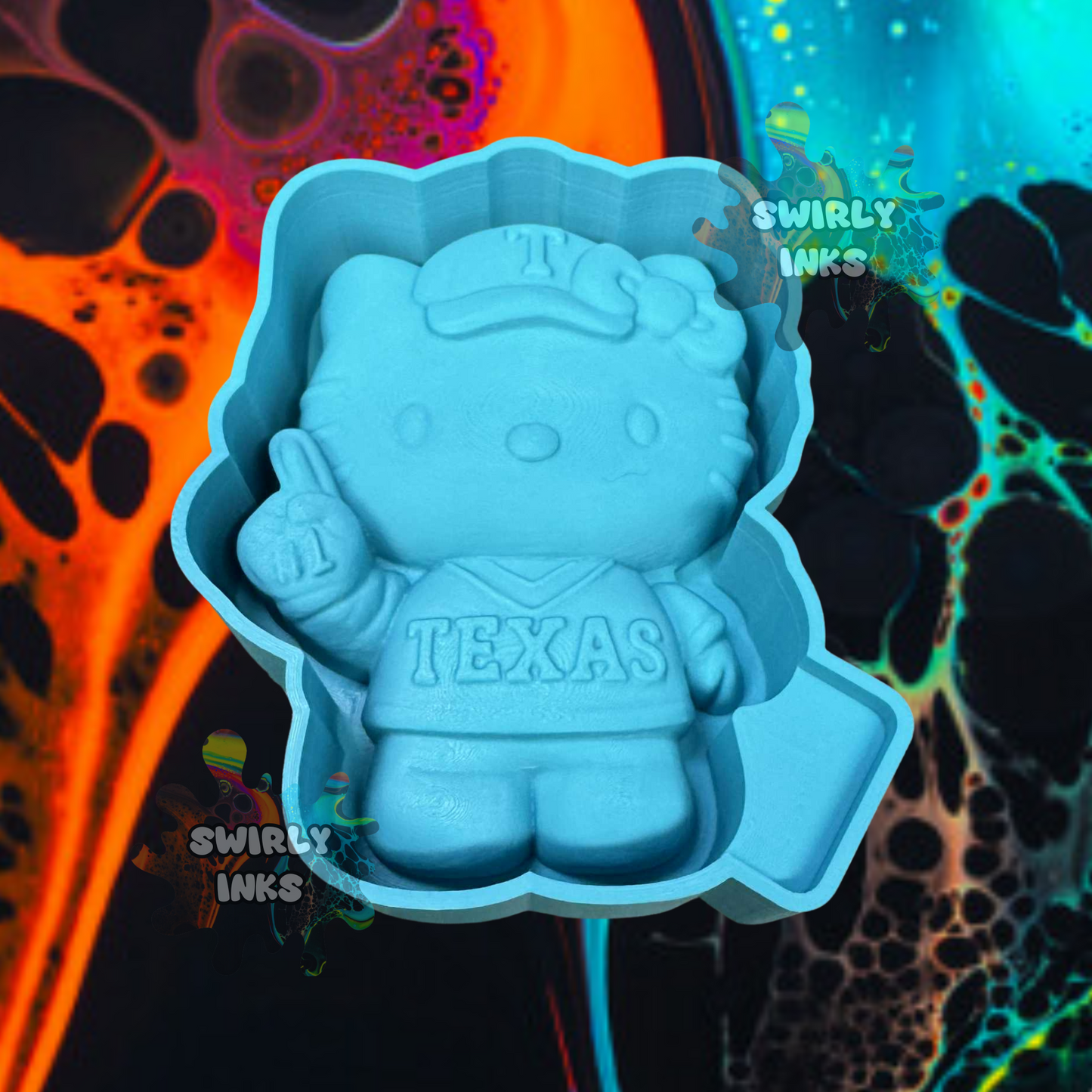 3D Texas Hello Kitty Freshie Mold