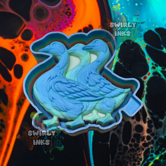 3D Three Geese Freshie Mold