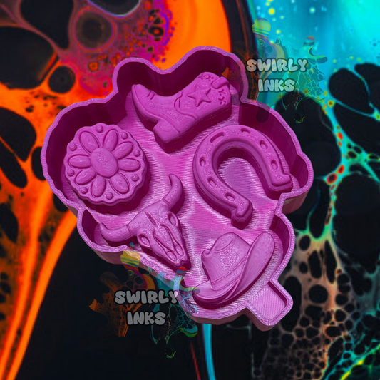 3D Western Themed Charm Freshie Mold