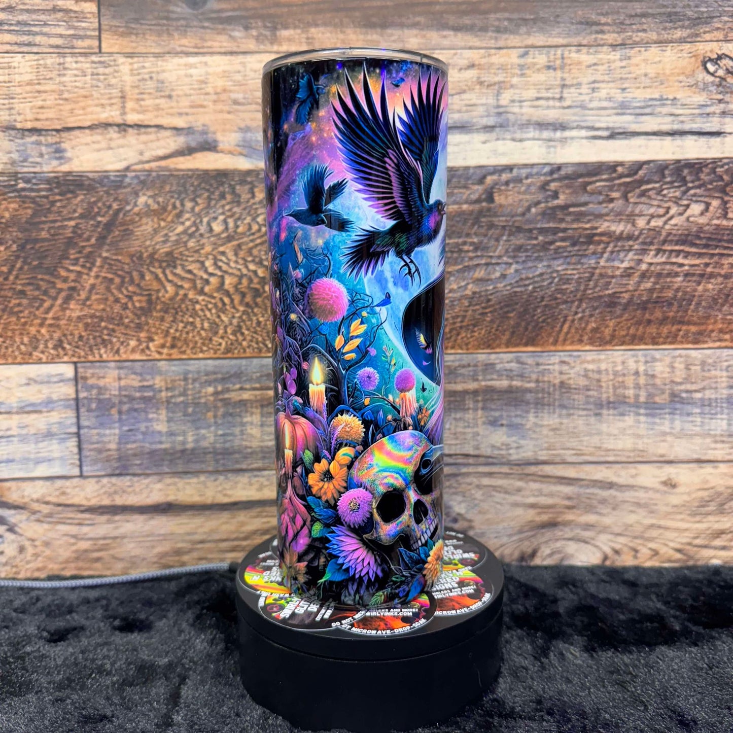 Witch (#187) Tumbler - Black light Activated Ink.