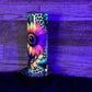 Neon Sunflower (#3) Tumbler - Black light Activated Ink.