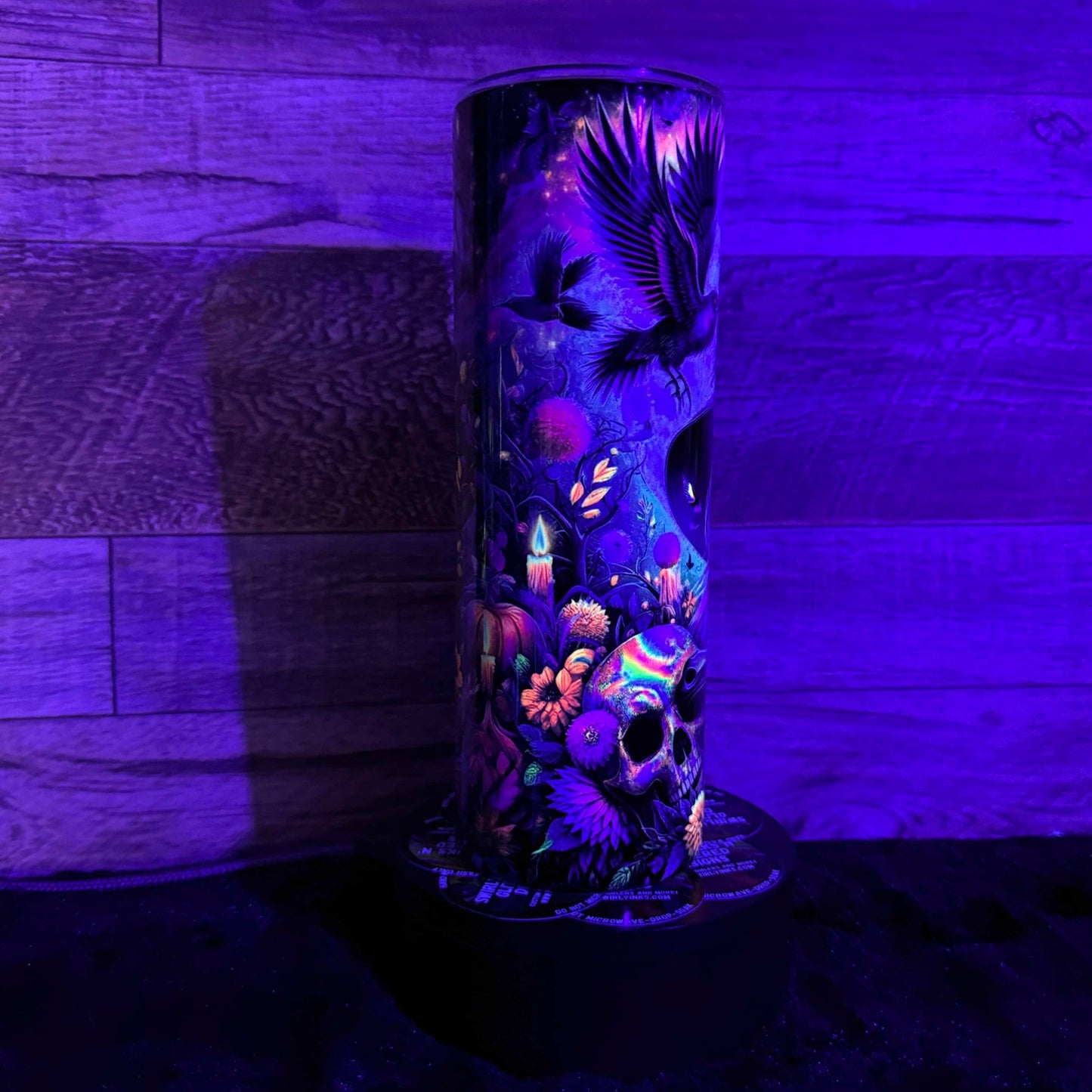 Witch (#187) Tumbler - Black light Activated Ink.