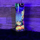 Neon Sunflower (#3) Tumbler - Black light Activated Ink.