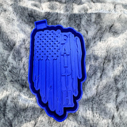 Distressed Flag with Faith Freshie Mold