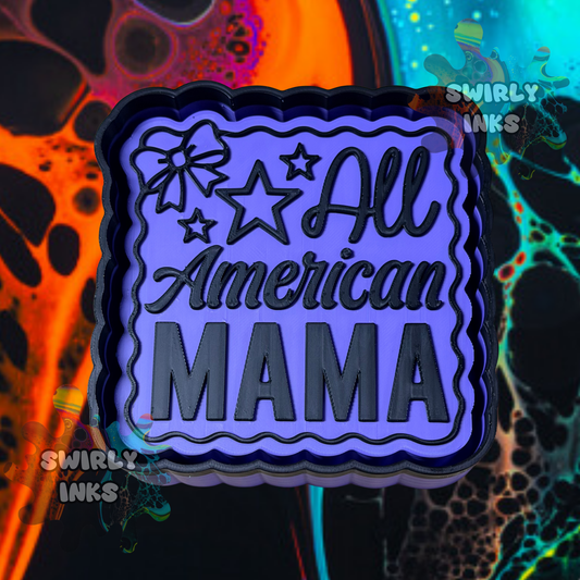 All American Mama Stars & Bow Freshie Mold