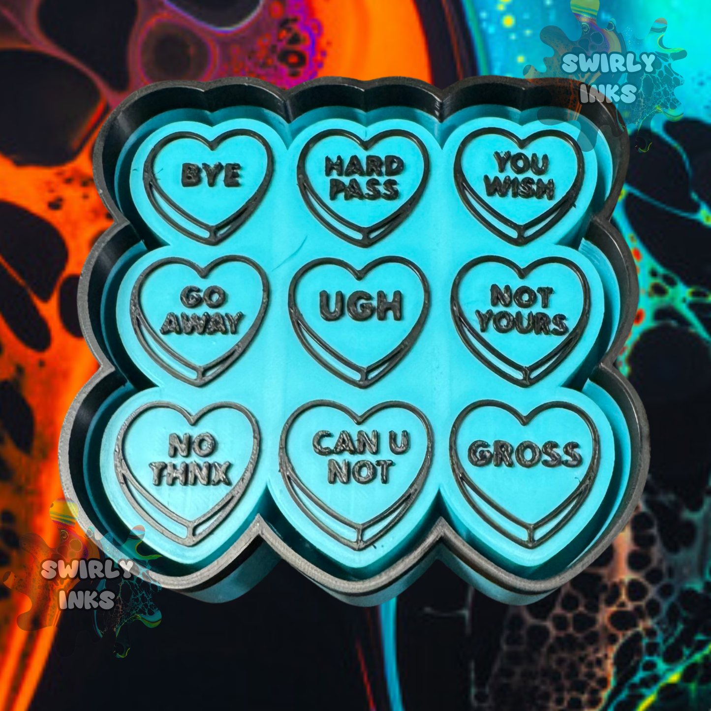 Anti Valentine Sweethearts Freshie Mold