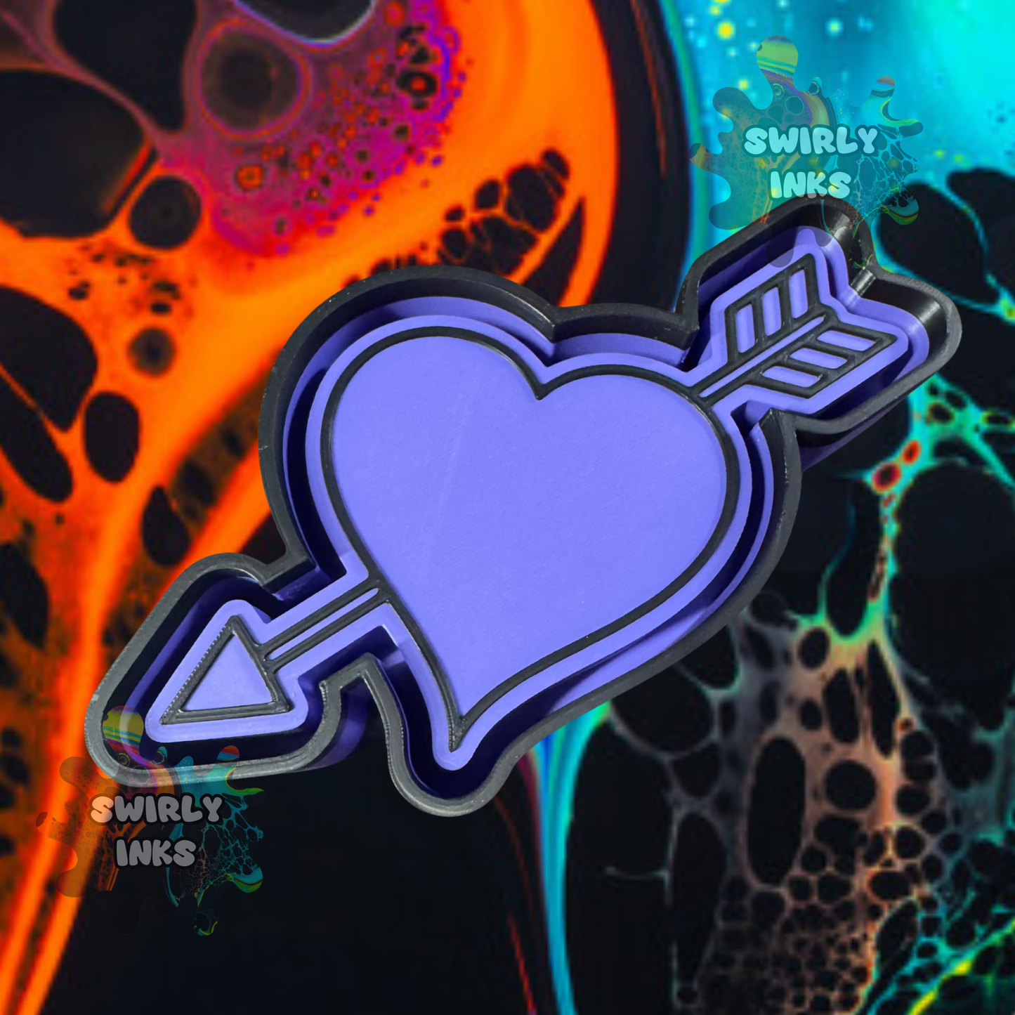 Arrow Heart Freshie Mold