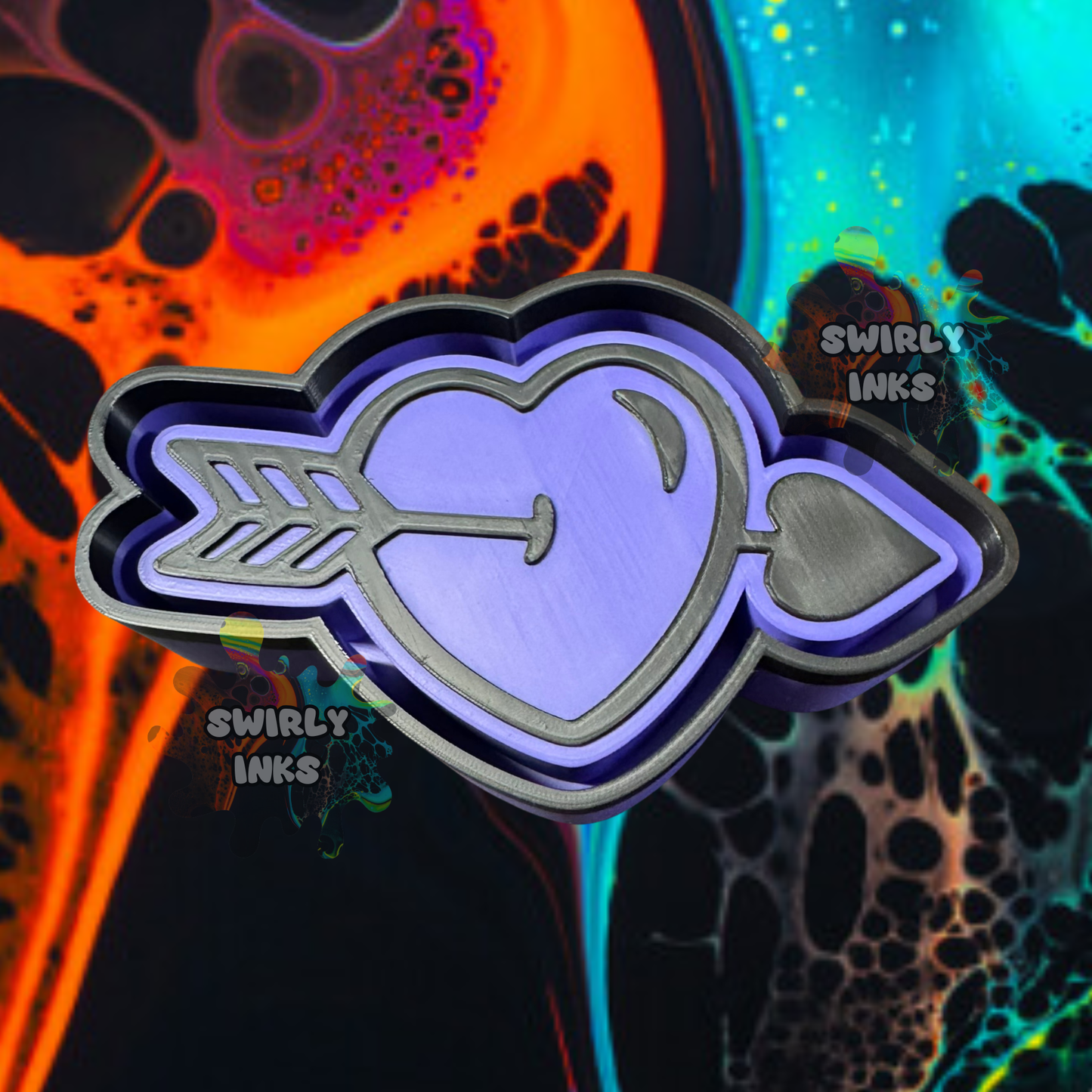 Arrow Through Heart Freshie Mold