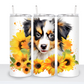 Dogs with Sunflowers