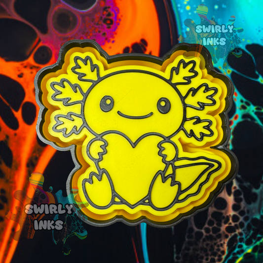 Axolotl with Heart Freshie Mold