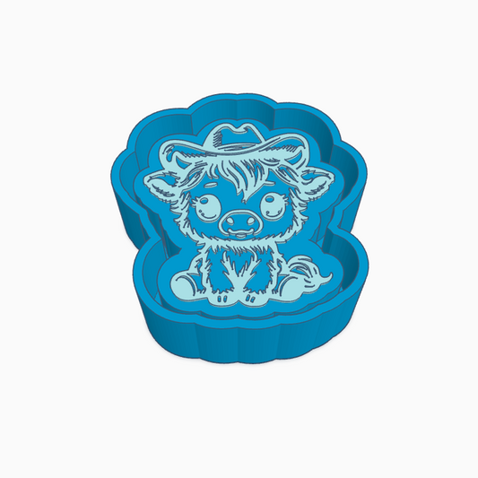 Cow with Cowboy Hat Freshie Mold