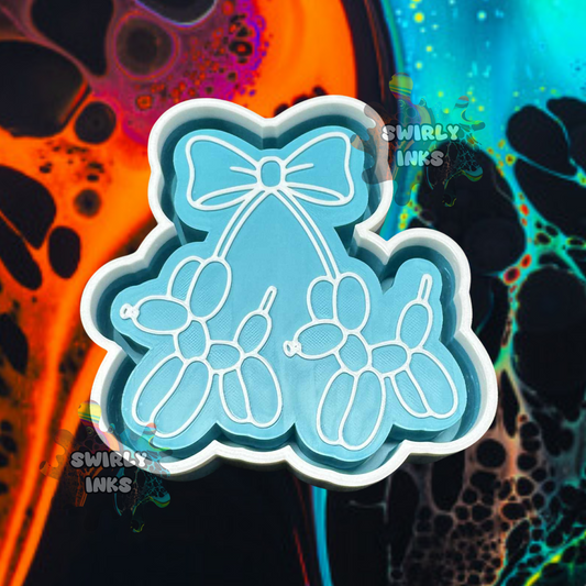 Balloon Dogs Bow Freshie Mold