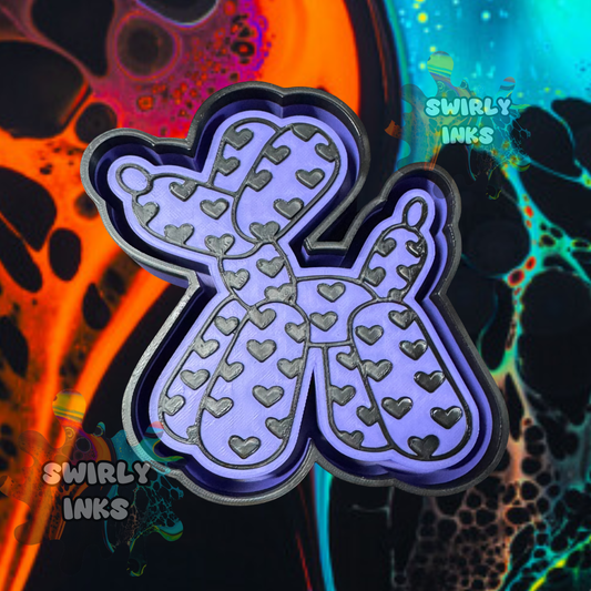 Balloon Dog with Hearts Freshie Mold