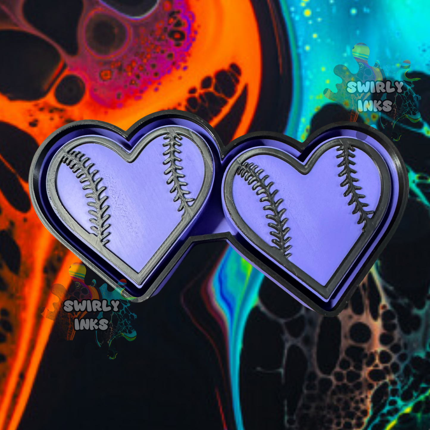 Baseball Heart Vent Freshie Mold