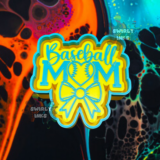 Baseball Mom Bow Freshie Mold