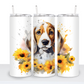 Dogs with Sunflowers