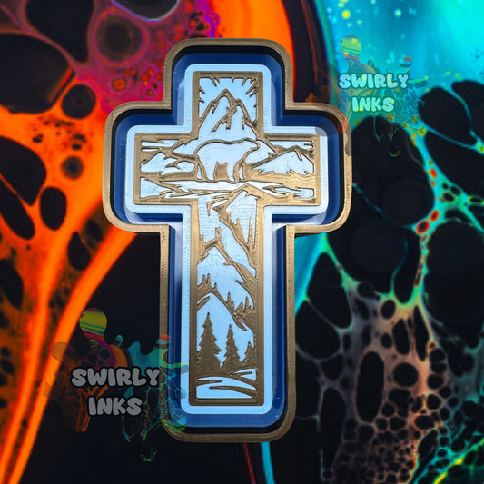 Bear Mountain Cross Freshie Mold