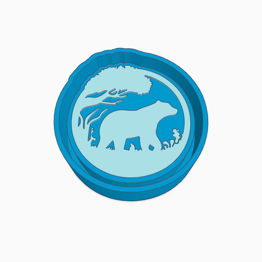 Bear Round Freshie Mold
