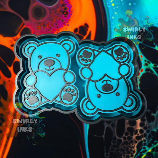 Teddy Bear with Heart Vent Freshie Mold