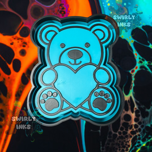 Teddy Bear with Heart Freshie Mold