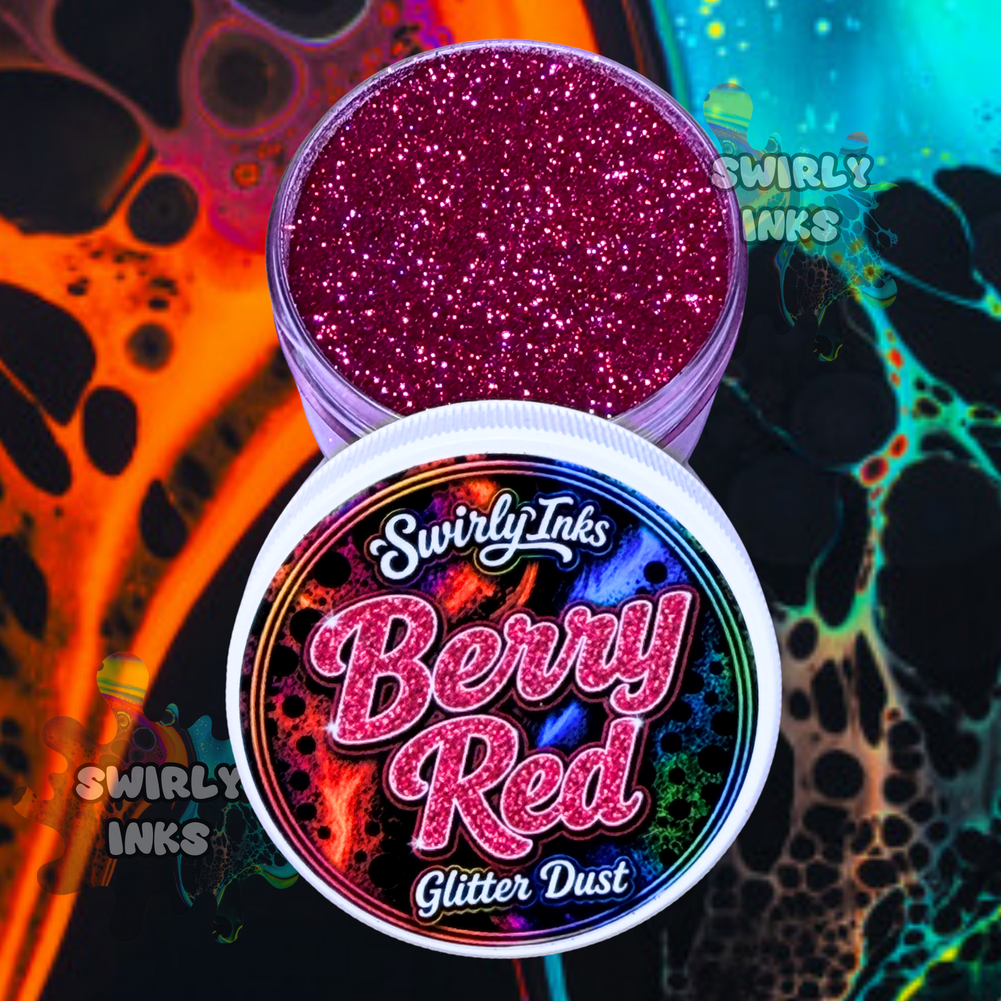 Berry Red Glitter Dust 1oz