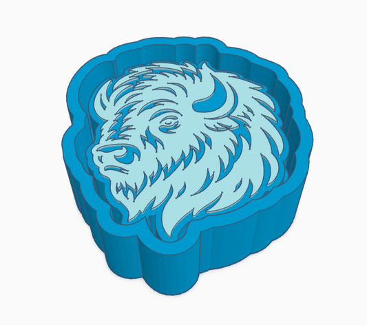 Bison Head Freshie Mold