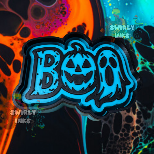 Boo Ghost and Pumpkin Freshie Mold