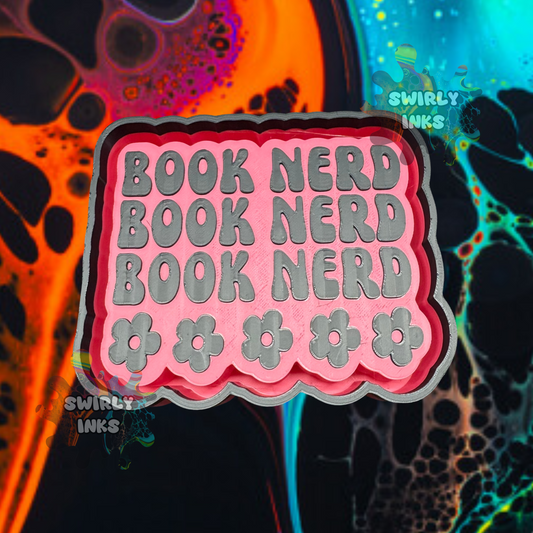 Book Nerd Flowers Freshie Mold