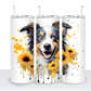 Dogs with Sunflowers