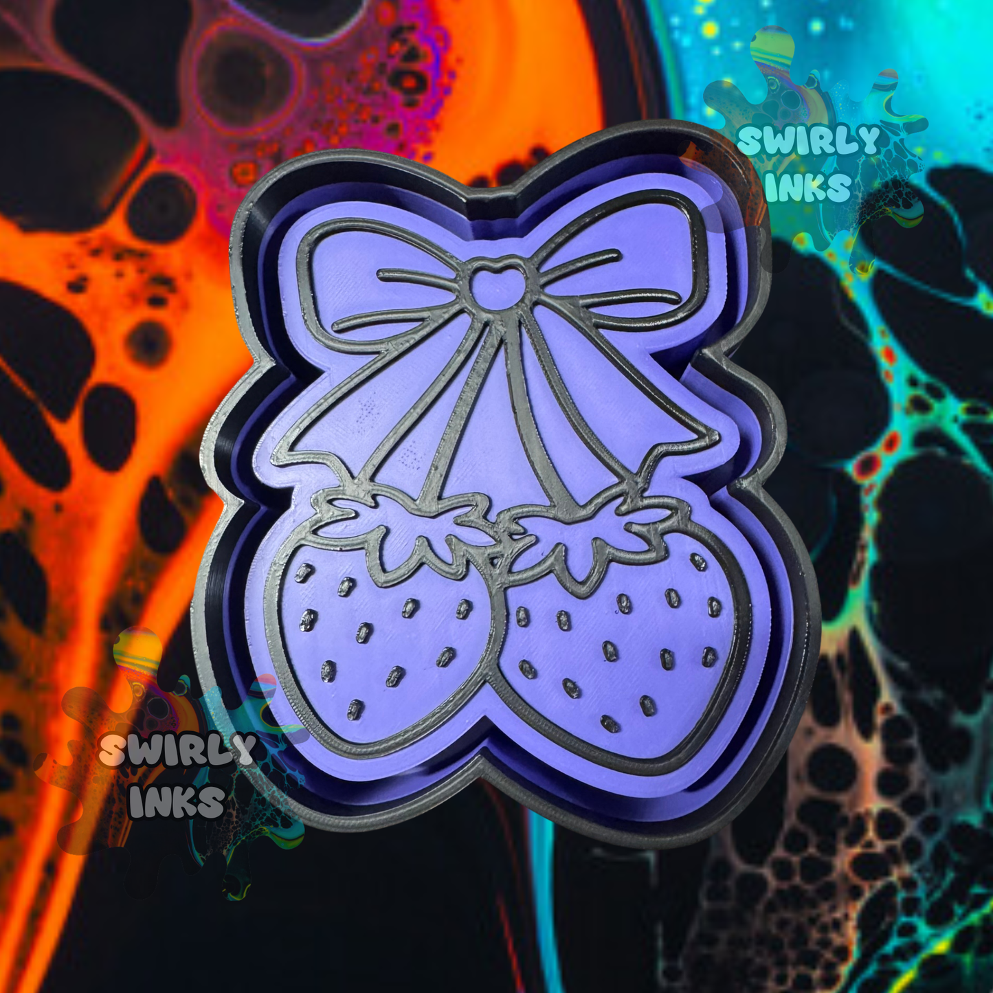 Bow Strawberries Freshie Mold