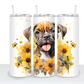 Dogs with Sunflowers