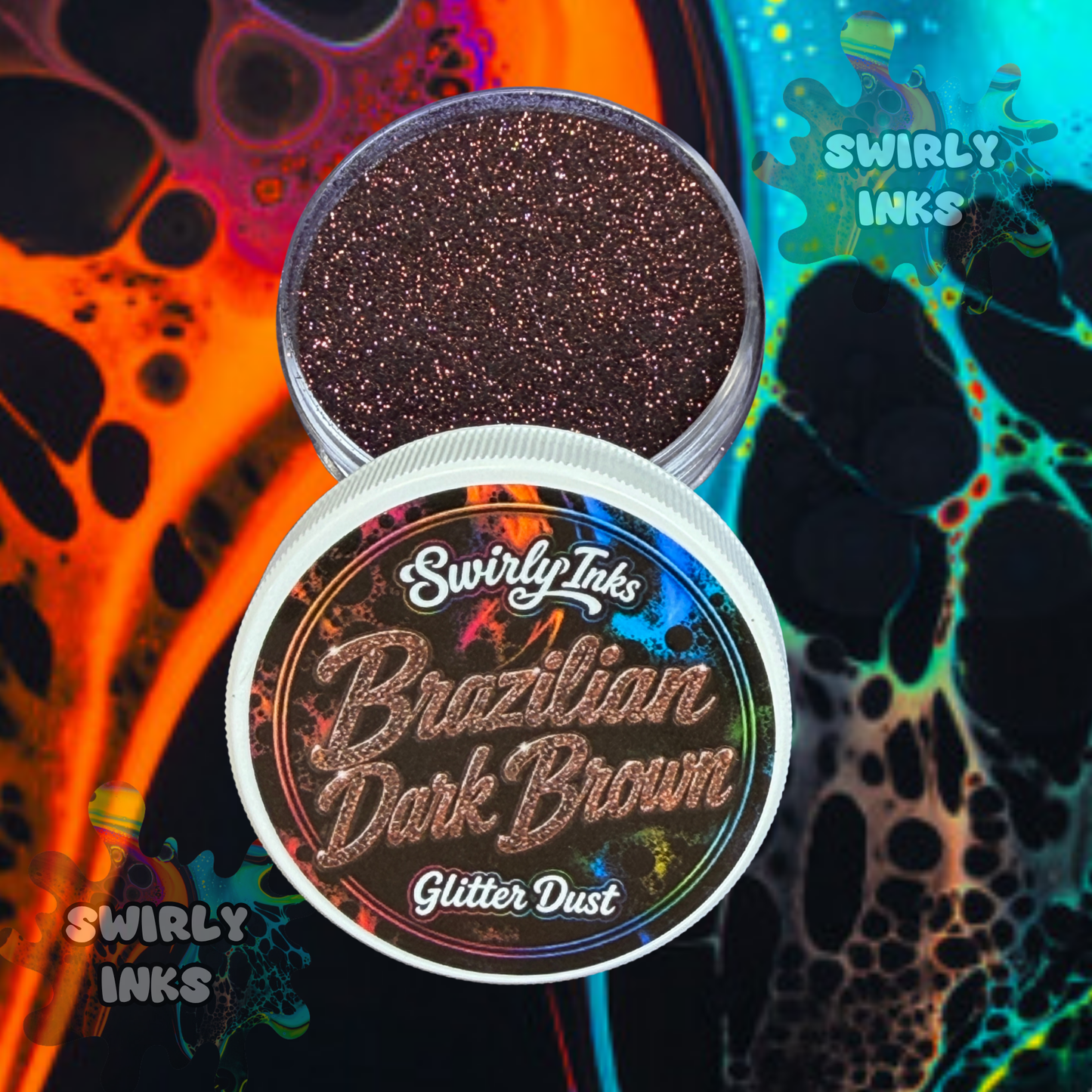Brazilian Dark Brown Glitter Dust 1oz
