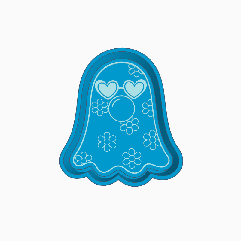Bubble Gum Ghost Flowers Freshie Mold