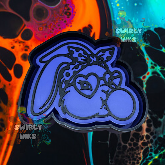 Bubble Gum Bunny Head Freshie Mold